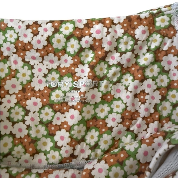 Tory Sport Printed High-Rise Weightless Bike Short Women Size XS Daisy Print - Picture 5 of 6